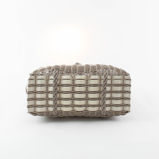 Guadalupe XS Hand-Woven Tote Bag | Putty & Silver Edition