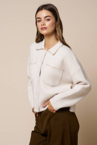 Collared Button Down Cardigan