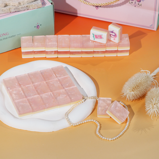 Garden Party Luxury Mahjong Set – Blush Pearl Acrylic Tiles