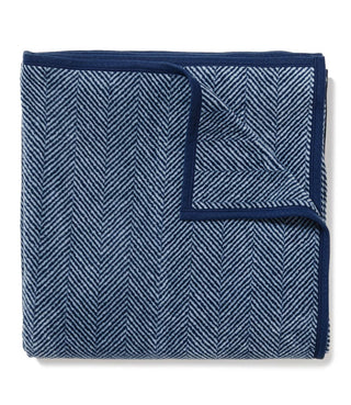 Harborview Herringbone Navy Blanket - Chappy Wrap Midi