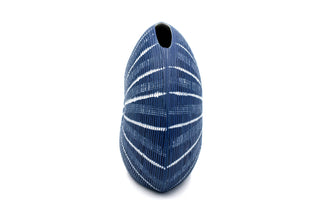 226W22BLUE DIVA ROUND MINI S-Handcrafted Porcelain Bud Vase