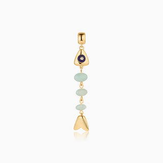 Isabel Mother of Pearl Heart Charm - 14k Gold & CZ Center