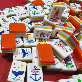 4-Story Orange Marine Shark Sailboat Tower Mini Mahjong