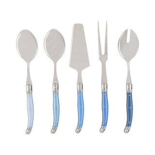 French Home 5-Piece Laguiole Hostess Serving Set - Premium Blue Collection