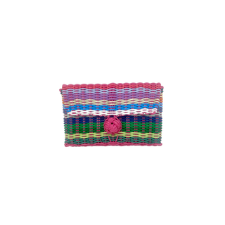 Handcrafted Multi-Stripe Bright Summer Clutch – The Lilley Line