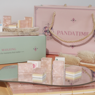 Garden Party Luxury Mahjong Set – Blush Pearl Acrylic Tiles