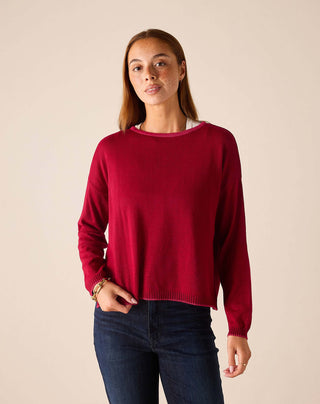 Cardiff Sweater in Wine