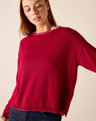 Cardiff Sweater in Wine