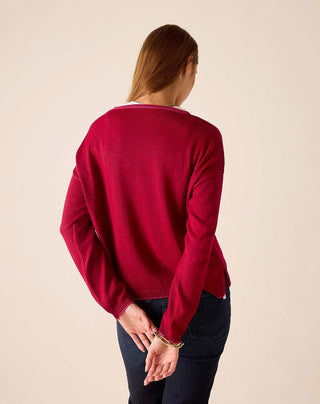 Cardiff Sweater in Wine