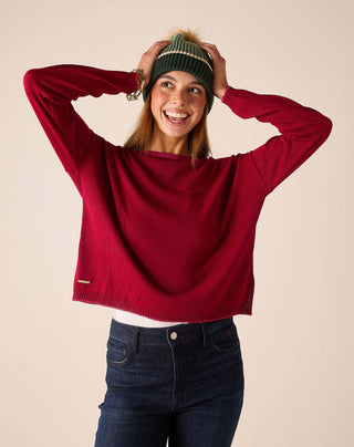 Cardiff Sweater in Wine