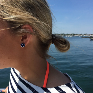 Nautical Monkey Fist Knot Stud Earrings – New England Made