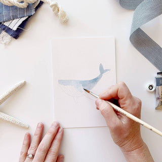 Emily Lex Seaside Paintable Watercolor Notecard Set – 8-Piece DIY Coastal Stationery Kit