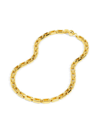 18K Gold Time Link Magnetic Necklace - Hypoallergenic Watch-Style Chain