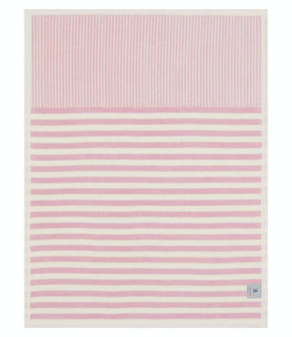 Sweet Pea Stripe Blush Pink Mini Cotton Baby Blanket -Chappy Wrap