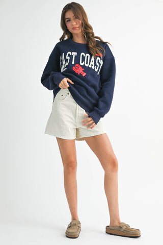 East Coast Collegiate Nautical Fleece Pullover