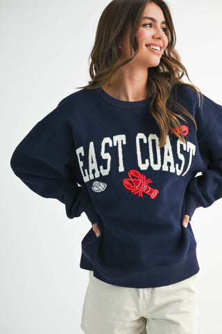 East Coast Collegiate Nautical Fleece Pullover
