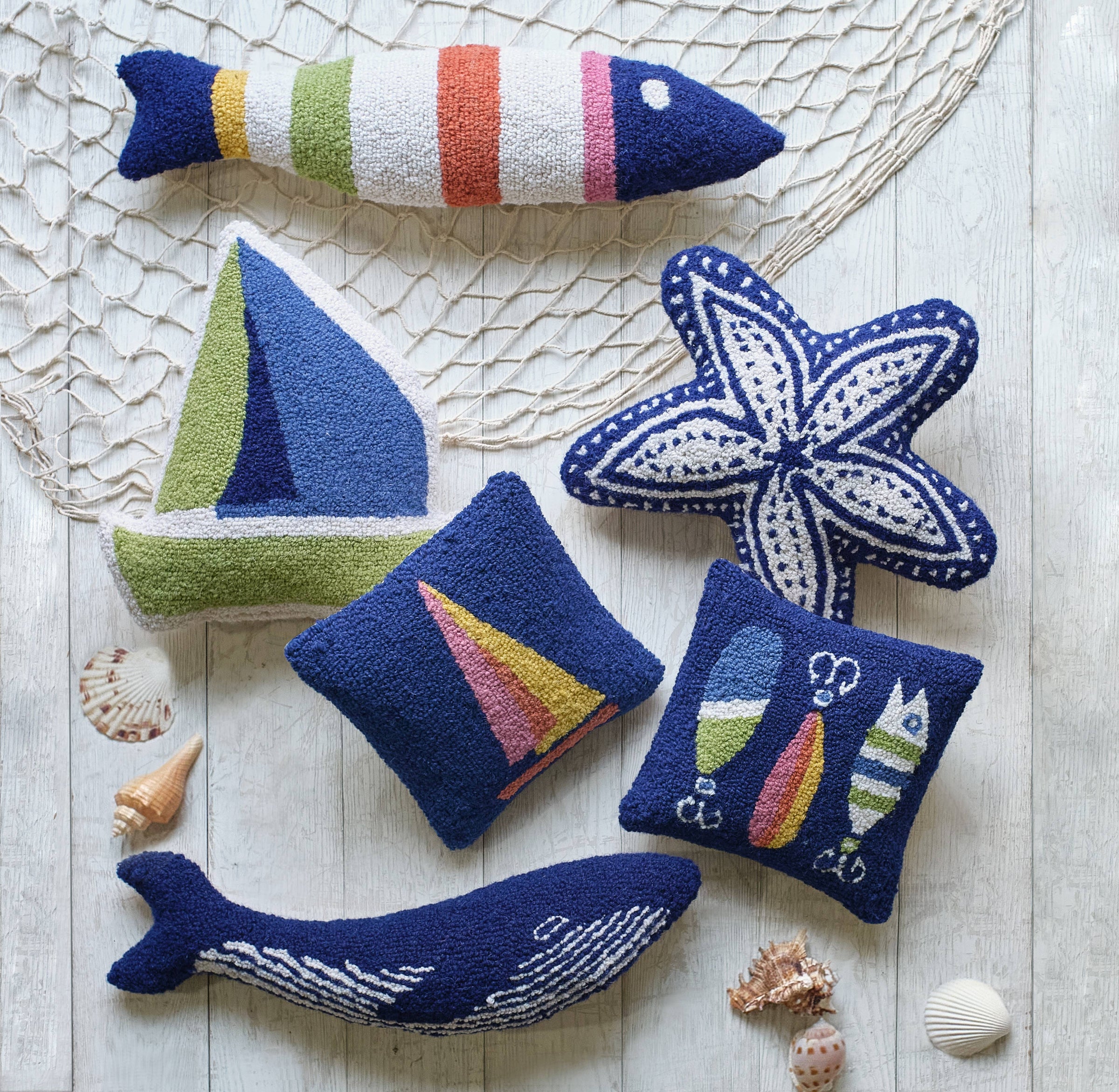 Shaped Whale Hook Pillow - Kate Nelligan