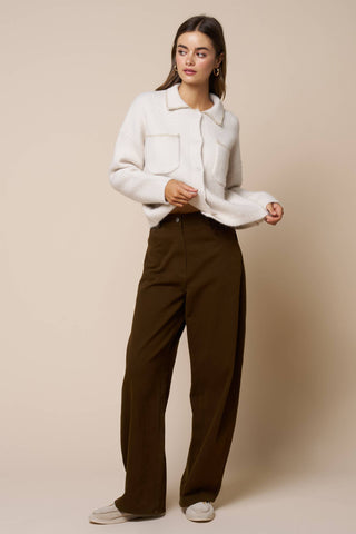 Collared Button Down Cardigan
