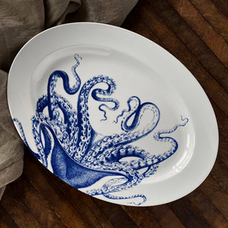 Caskata  Lucy the Octopus Porcelain Serving Platter - Large 16" Oval