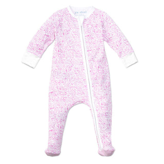 Cape Cod Girl Pima Cotton Zip Onesie | Landmark Beach Print