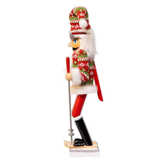 Ski Santa Nutcracker back view