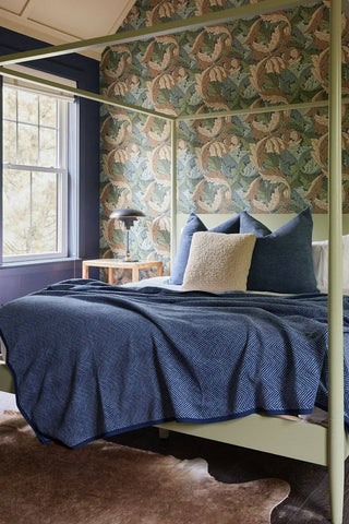 Harborview Herringbone Navy Blanket - Chappy Wrap Midi