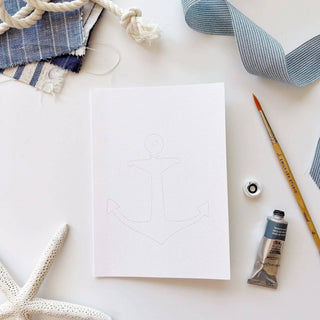 Emily Lex Seaside Paintable Watercolor Notecard Set – 8-Piece DIY Coastal Stationery Kit
