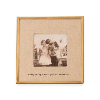 "Everything About You" Heirloom Brass & Linen Photo Frame (6x6)