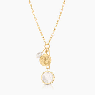 THATCH Paradiso Mermaid Mother of Pearl Necklace | 14k Gold Plated