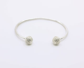 Sterling Silver Monkey Fist Crew Cuff – Maritime Statement Bracelet