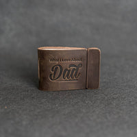What I Love About Dad Leather Book