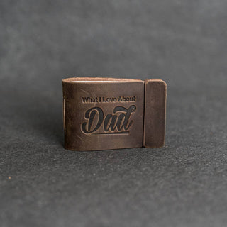 What I Love About Dad Leather Book