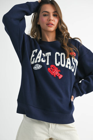 East Coast Collegiate Nautical Fleece Pullover