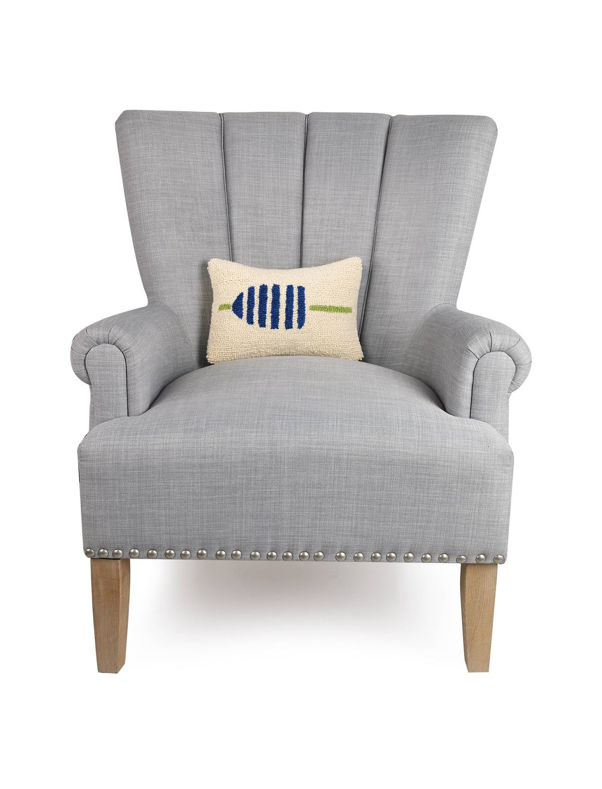 Navy Stripe Buoy Hook Pillow - Kate Nelligan
