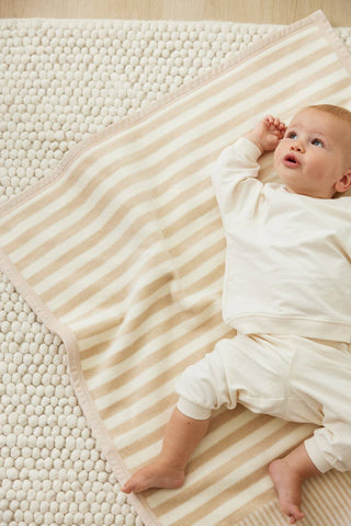 Sweet Pea Oak Stripe Mini Blanket: The Ultimate Soft Cotton Chappywrap
