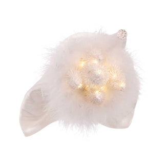 White Winter LED Hat Nutcracker lighted hat detail
