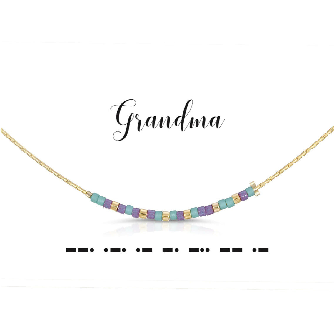 Dot & Dash Grandma Morse Code Necklace