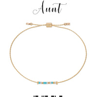 Dot & Dash Aunt Morse Code Bracelet