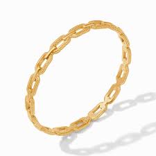Julie Vos Cheval Paperclip Bangle, Gold