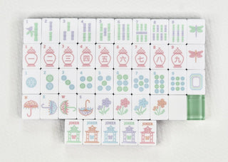 Garden Party tiles on white background