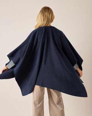 Modern Travel Wrap in Slate Blue