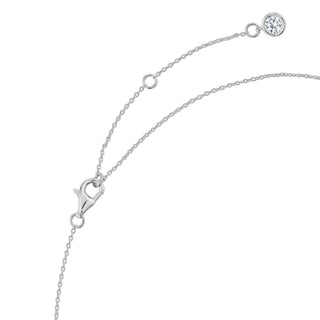 Crislu .50ct Bezel Pendant Necklace in Platinum