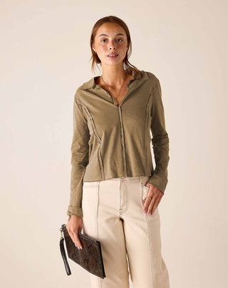 Trouvaille Polo Tee in Nutmeg