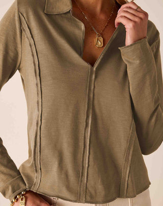 Trouvaille Polo Tee in Nutmeg