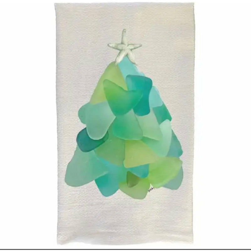 Holiday Sea glass Kitchen Towel