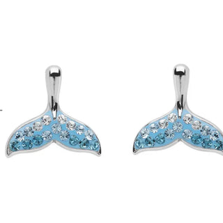 Silver Whale Tail Necklace or Earrings