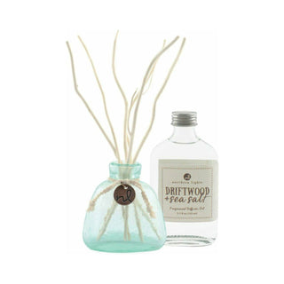 Fragrance Notes:
Drift Wood & Sea Salt-Baltic sea salt with wild sage, bergamot & sun bleached driftwood

The diffuser set comes complete with oil, reeds, glass container.  