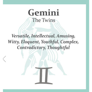 Lola Zodiac Gemini Pendant