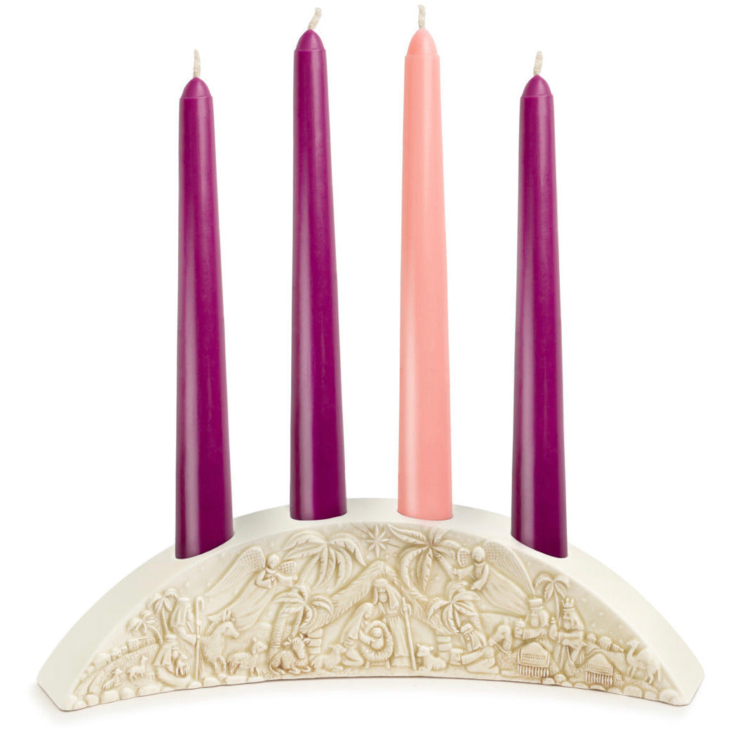 Advent Candles and Nativity Holder