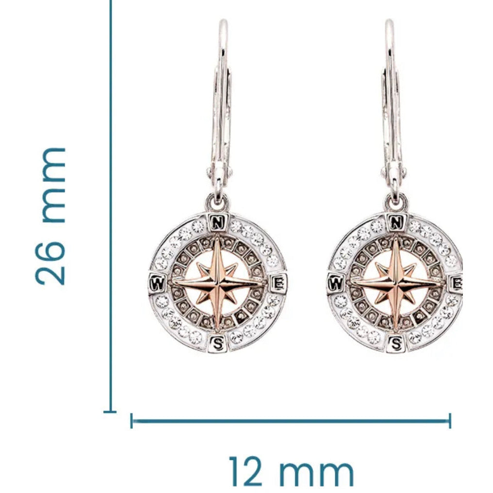 Compass Necklace or Earrings